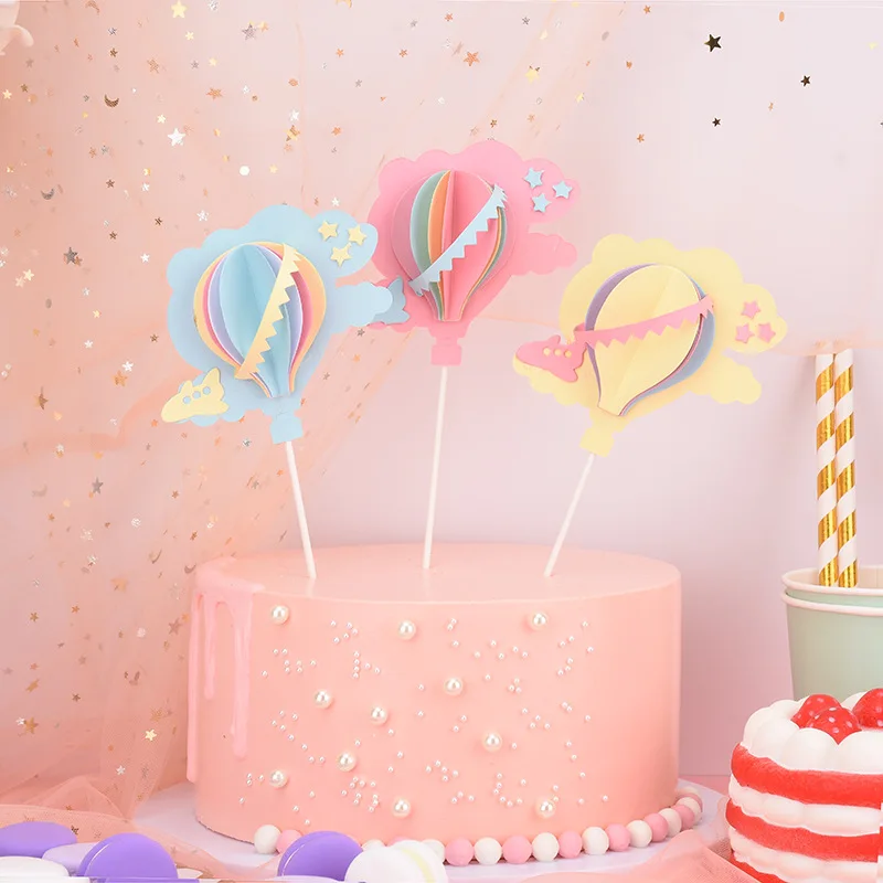 3D Hot Air Balloon Cloud Cake Decorations Colored Stars Cloud Plane Balloon Cake Topper Girls Happy Rainbow Birthday Party Decor
3D Hot Air Balloon Cloud Cake Decorations Colored Stars Cloud Plane Balloon Cake Topper Girls Happy Rainbow Birthday Party Decor
