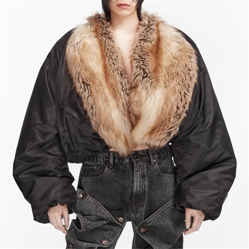 

Шуба из искусственного меха, новинка зимы 2023, модная женская куртка в Корейском стиле с Бейсбольным воротником, высококачественный Топ с длинным рукавом, теплое плотное пальто y2k