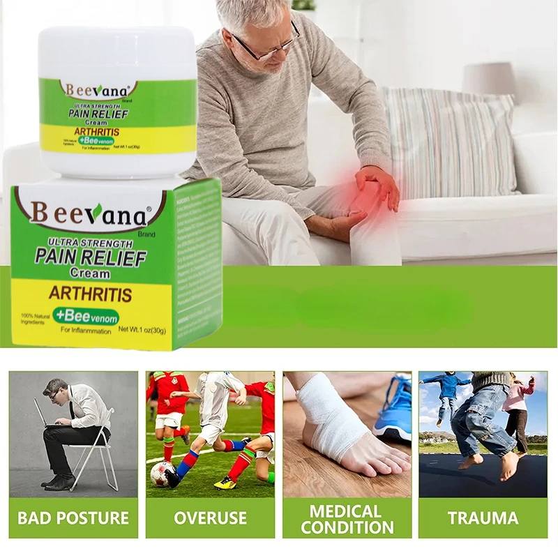 Bee Venom Joint Relief Cream Relieves Swollen Knees Body Pain Relief Ointment Relieves Swelling Soreness Health Care Men Women
Bee Venom Joint Relief Cream Relieves Swollen Knees Body Pain Relief Ointment Relieves Swelling Soreness Health Care Men Women