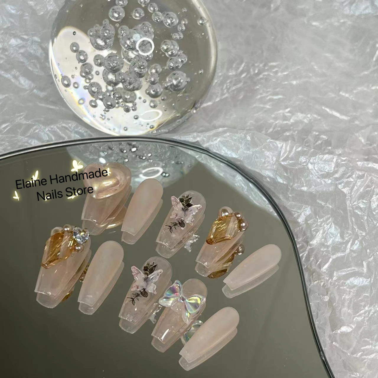 Long T Coffin Transparent Nude Acrylic Nails 3D Butterfly Cute Heart Adhesive False Nails
Long T Coffin Transparent Nude Acrylic Nails 3D Butterfly Cute Heart Adhesive False Nails