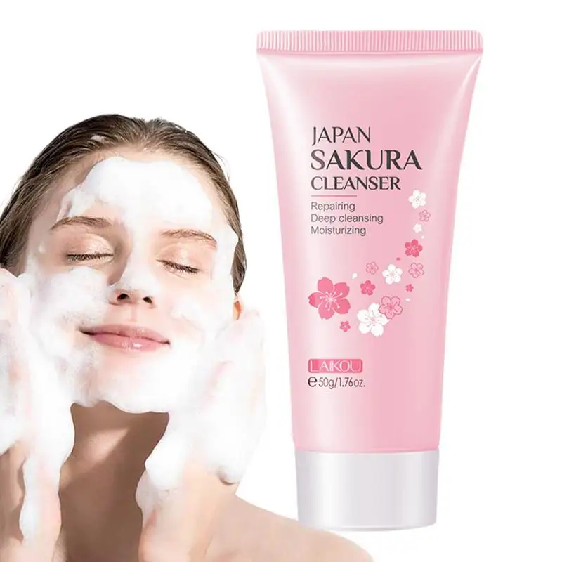 50g/100g Cherry Blossom Moisturizing Face Cleansing Lotion Deep Cleaning Refreshing Hydrating Face Cleanser Face Care Supplies
50g/100g Cherry Blossom Moisturizing Face Cleansing Lotion Deep Cleaning Refreshing Hydrating Face Cleanser Face Care Supplies