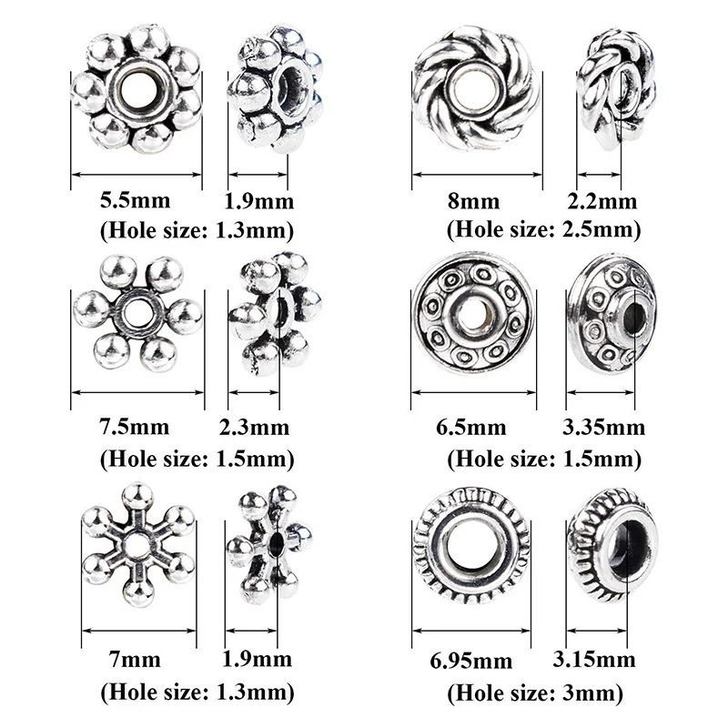 300 Pieces Of 6 Retro Silver Bronze Spacer Beads, Metal Washers, Jewelry Accessories, Used For Making Bracelets, Necklaces And J
300 Pieces Of 6 Retro Silver Bronze Spacer Beads, Metal Washers, Jewelry Accessories, Used For Making Bracelets, Necklaces And J
