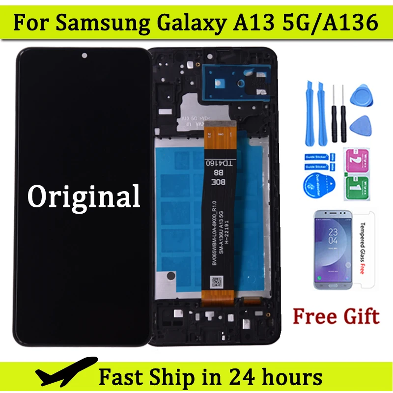Original For Samsung Galaxy A13 5G LCD Display With Touch Screen Digitizer For Samsung A136 A136B A136U LCD
Original For Samsung Galaxy A13 5G LCD Display With Touch Screen Digitizer For Samsung A136 A136B A136U LCD