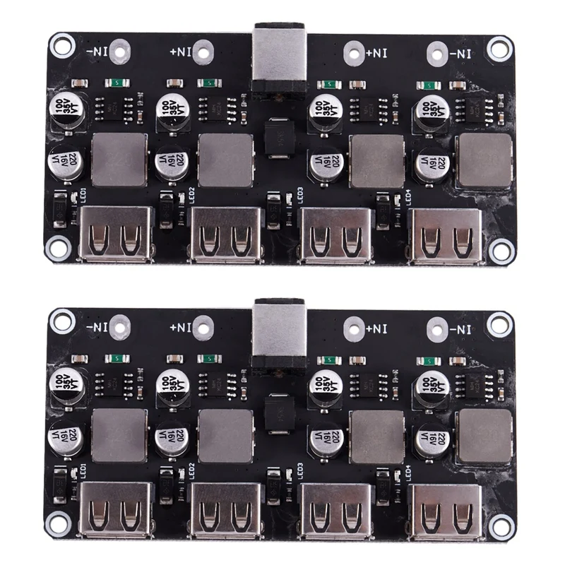 

2X 4 Channel USB Qc3.0 Qc2.0 Dc-Dc Buck Converter Charging Step Down Module 6-32V 9V 12V 24V Charger Circuit Board 3V 5V