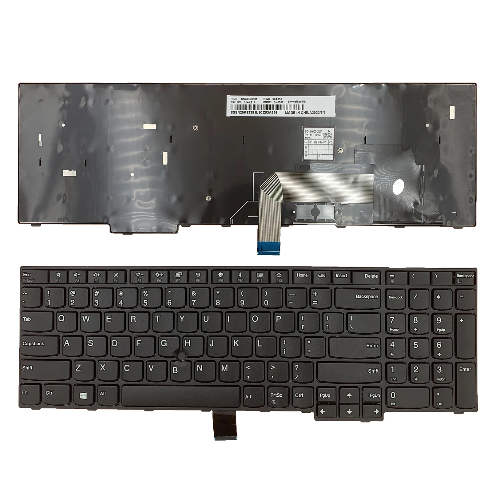 

US Новая черная клавиатура для ноутбука Lenovo IBM ThinkPad Edge E570 (20H5 20H6) E570C E575 (20H8)