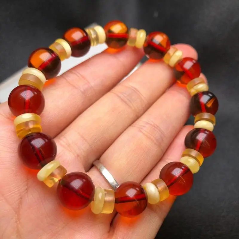 Send Certificate Natural Baltic Blood Amber Bracelet Women Men Healing Jewelry Real Red Ambers Gemstone Elastic Beaded Bangles
Send Certificate Natural Baltic Blood Amber Bracelet Women Men Healing Jewelry Real Red Ambers Gemstone Elastic Beaded Bangles