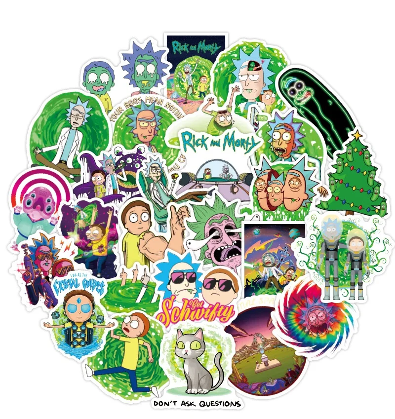 10/50/100Pcs American Drama Funny Rick Stickers Luggage Laptop Waterproof Graffiti Stickers Skateboard Car Decoration
10/50/100Pcs American Drama Funny Rick Stickers Luggage Laptop Waterproof Graffiti Stickers Skateboard Car Decoration