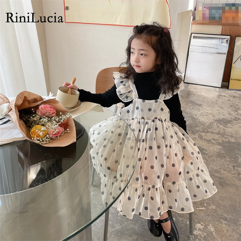 RiniLucia Girls Dress 2022 Autumn Children's Baby Polka Dot Ruffle Princess Dress + Solid Color Turtleneck Shirt Two-piece Set
RiniLucia Girls Dress 2022 Autumn Children's Baby Polka Dot Ruffle Princess Dress + Solid Color Turtleneck Shirt Two-piece Set
