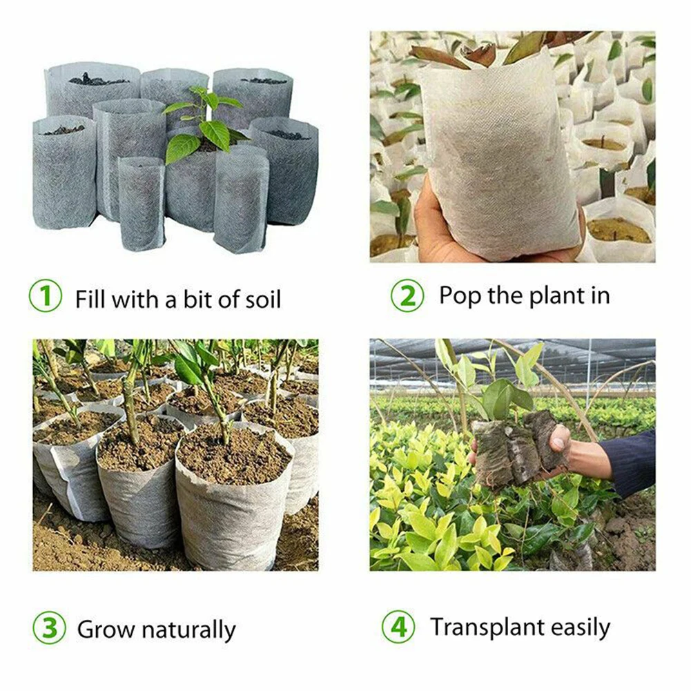 100pcs Garden Nursery Pots Planting Nutrition Bag Propagation Container Seedling Bag Nutrition Bowl Flowers Bag Biodegradable
100pcs Garden Nursery Pots Planting Nutrition Bag Propagation Container Seedling Bag Nutrition Bowl Flowers Bag Biodegradable