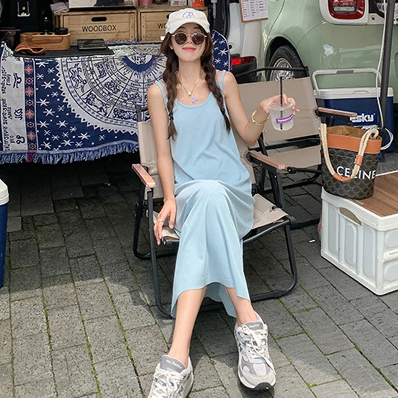 Модное женское платье на бретельках с двойными плечами, летняя Корейская версия свободного кроя, Новая повседневная длинная юбка без рукавов с открытой спиной
Модное женское платье на бретельках с двойными плечами, летняя Корейская версия свободного кроя, Новая повседневная длинная юбка без рукавов с открытой спиной