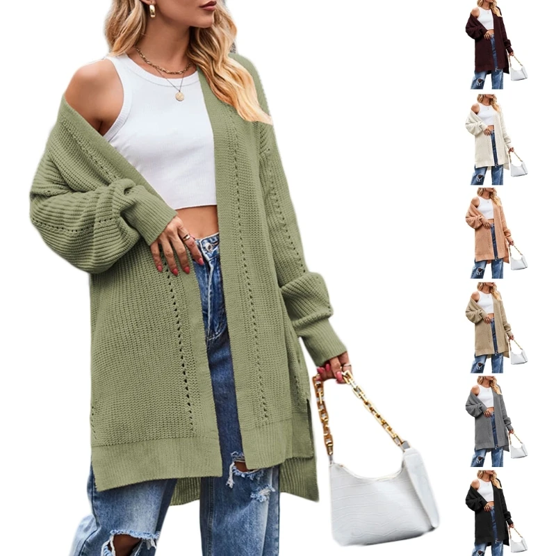 Womens Thick Casual Cardigan Long Sleeve Knitted Medium Length Sweater Tops Lightweight Cardigan Soft Drape Sweater Coat
Womens Thick Casual Cardigan Long Sleeve Knitted Medium Length Sweater Tops Lightweight Cardigan Soft Drape Sweater Coat