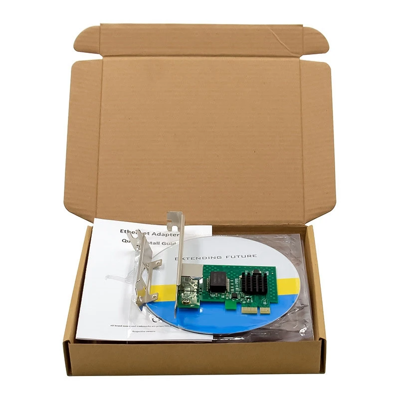 PCI-E X1 Single Power Port 2.5G Ethernet Network Adapter Gigabit Server Multifunction PCI-E NIC I225-1T Network Adapter Green
PCI-E X1 Single Power Port 2.5G Ethernet Network Adapter Gigabit Server Multifunction PCI-E NIC I225-1T Network Adapter Green