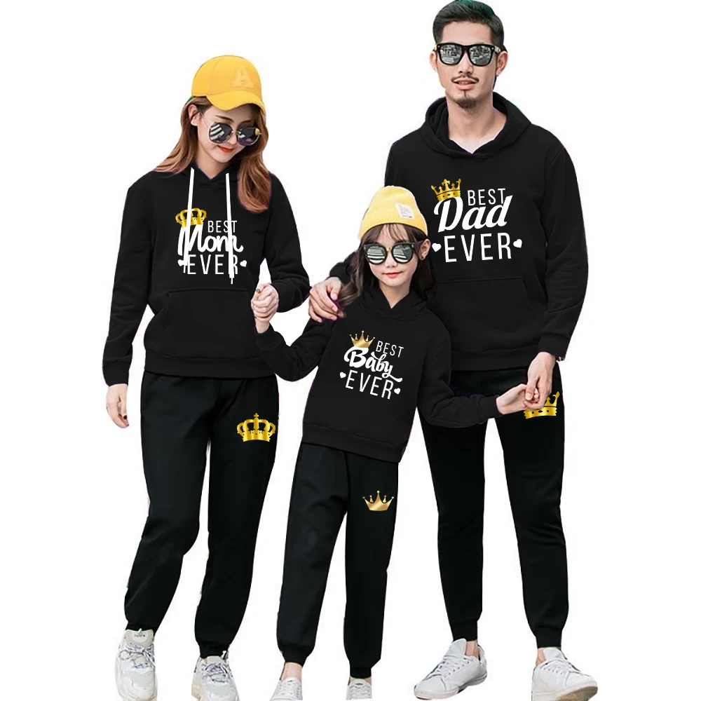 Parent-Child Tracksuits Best Mom Dad Baby Print Women Men Kids Hoodies + Pants 2 Piece Suit Parent Children's Family Clothes
Parent-Child Tracksuits Best Mom Dad Baby Print Women Men Kids Hoodies + Pants 2 Piece Suit Parent Children's Family Clothes