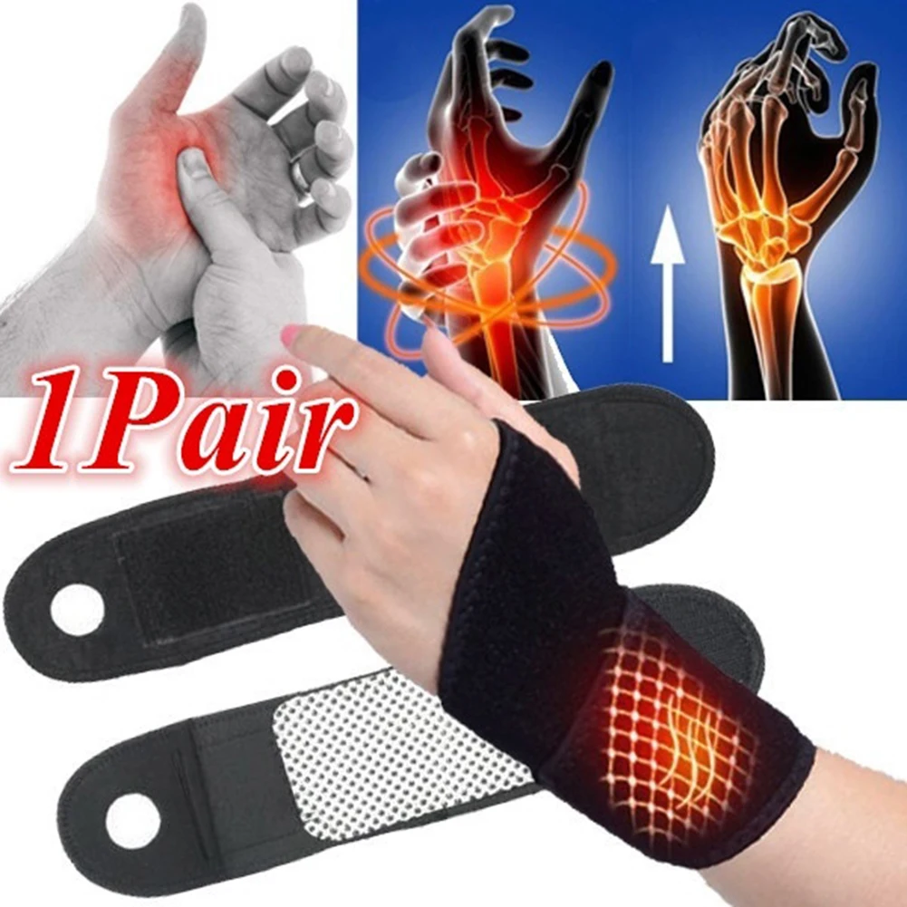 1Pair Self-heating Magnet Wrist Support Brace Guard Protector Warm Arthritis Pain Relief Sport Band Tourmaline Product Wristband
1Pair Self-heating Magnet Wrist Support Brace Guard Protector Warm Arthritis Pain Relief Sport Band Tourmaline Product Wristband