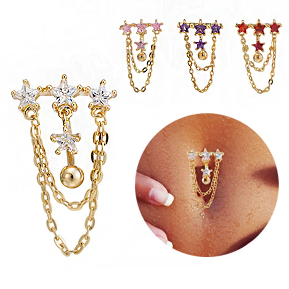 Zircon Pentagram Fashion Surgical Stainless Steel Navel Piercing Flower Pendant Belly Button Rings Belly Piercing Body Jewely
Zircon Pentagram Fashion Surgical Stainless Steel Navel Piercing Flower Pendant Belly Button Rings Belly Piercing Body Jewely