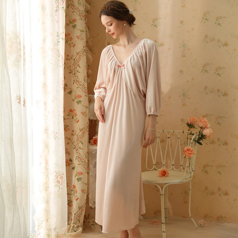 

Roseheart Women Female Pleuche Pink Sexy Sleepwear Nightdress Lace Nightwear Homewear Sleepwear Luxury Gown Nightgown