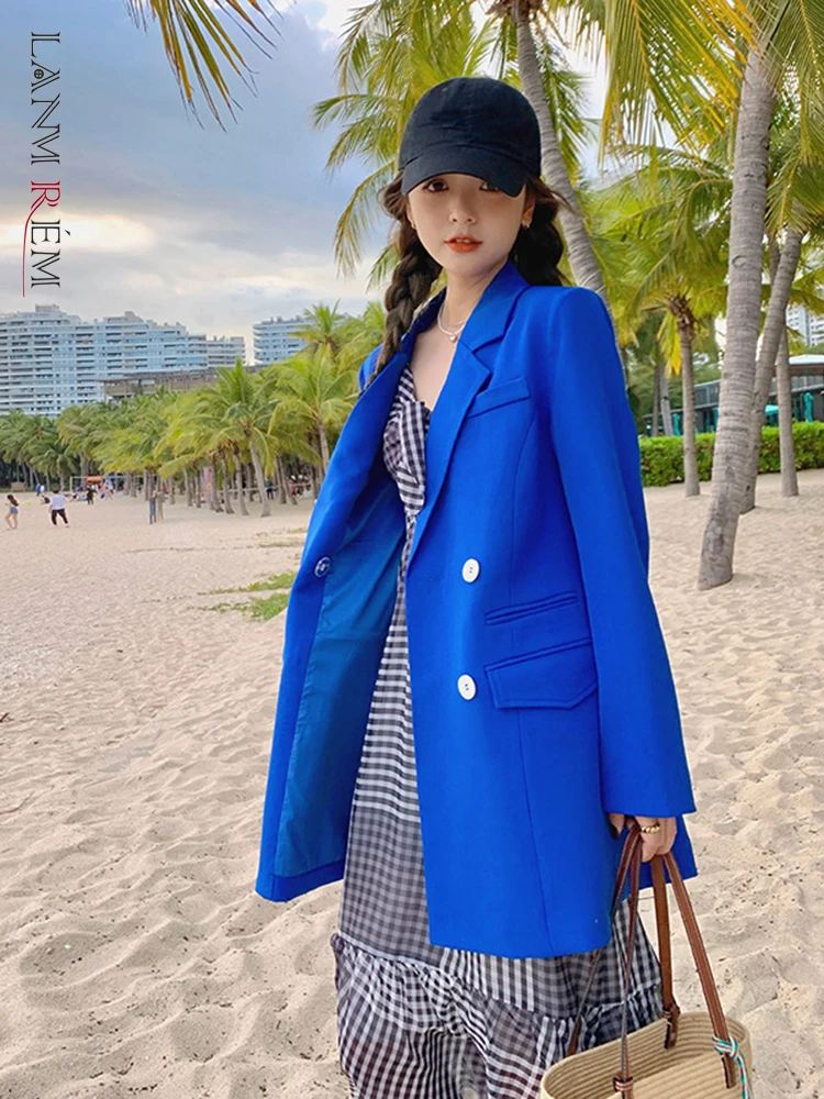 LANMREM Blue Blazer For Women Chic Loose Notched Double Breasted Coats Office Lady Fashion Outwear Clothing 2022 Autumn 2R4252
LANMREM Blue Blazer For Women Chic Loose Notched Double Breasted Coats Office Lady Fashion Outwear Clothing 2022 Autumn 2R4252