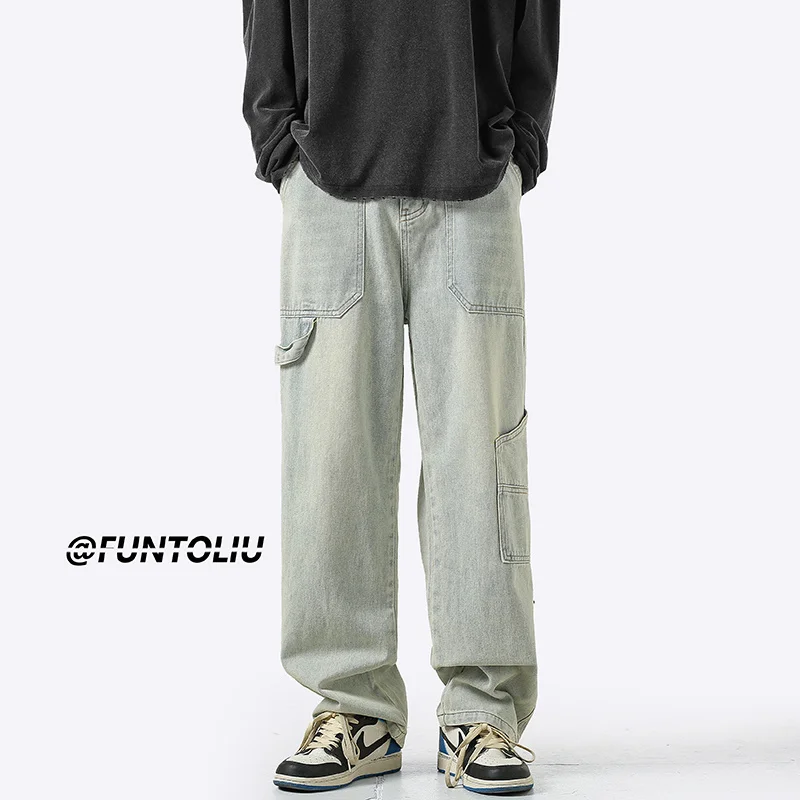 Colors Baggy 4 Cargo Fashion Casual Pocket Jeans Streetwear Hip Hop Loose Straight Denim Pants Mens Trousers M-2XL
Colors Baggy 4 Cargo Fashion Casual Pocket Jeans Streetwear Hip Hop Loose Straight Denim Pants Mens Trousers M-2XL