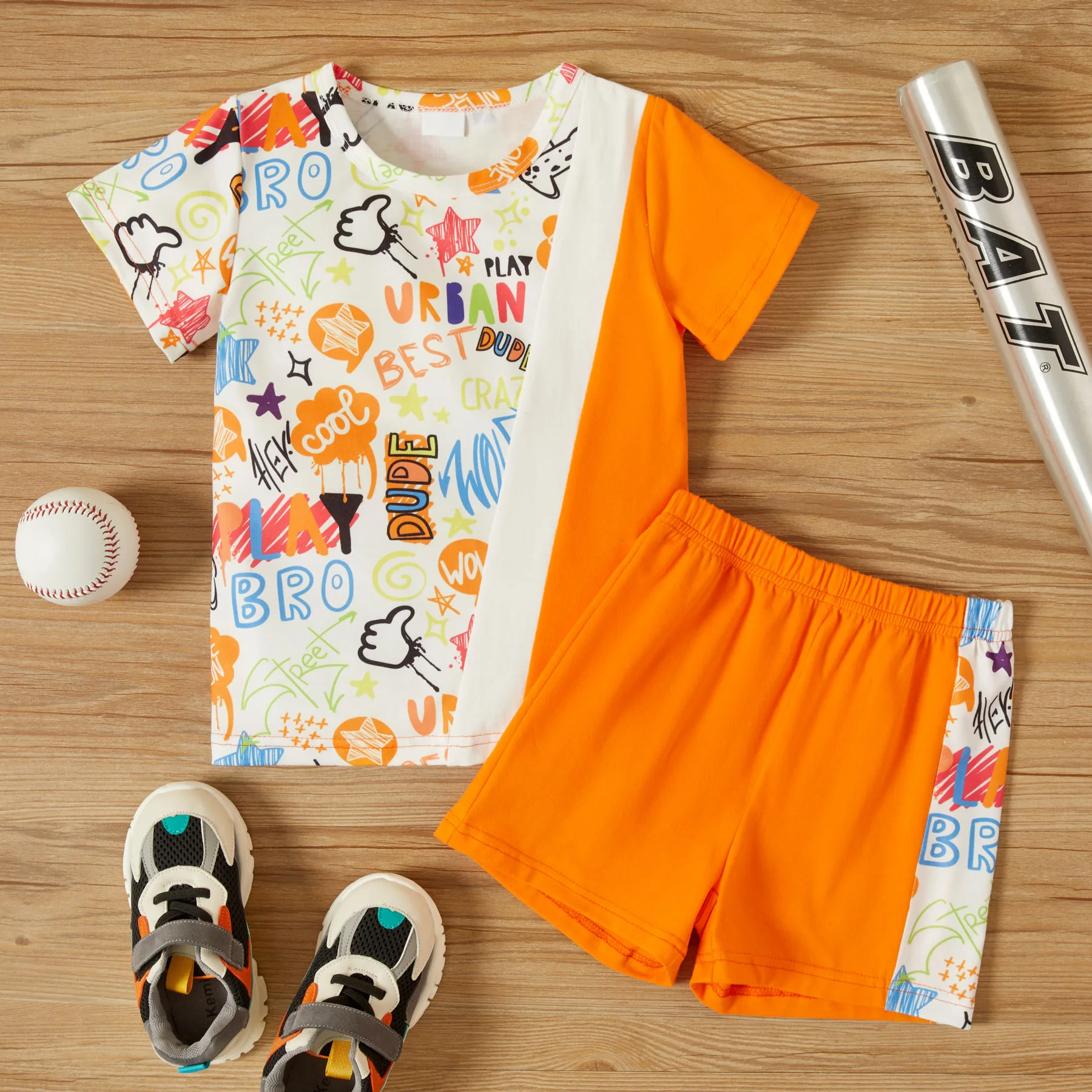 LAPA Boys Short Sleeve Outfits 2PCS Summer Casual Boys Pants Set Kids Crew Neck Colorful
LAPA Boys Short Sleeve Outfits 2PCS Summer Casual Boys Pants Set Kids Crew Neck Colorful