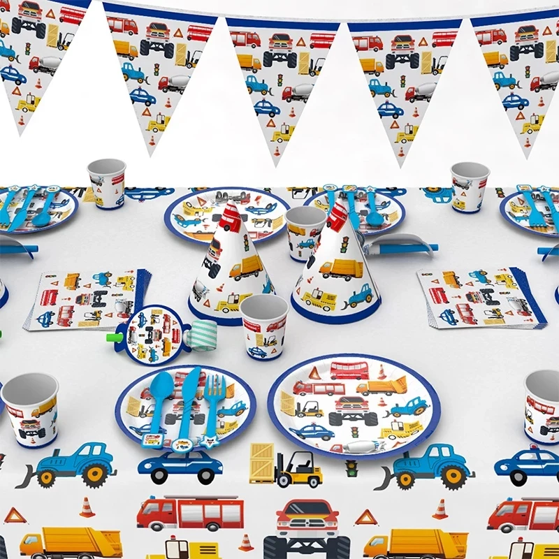 Children's Birthday Parties Arranged Truck Theme Birthday Party Suit Party Decorations Disposable Tableware Party Supplies
Children's Birthday Parties Arranged Truck Theme Birthday Party Suit Party Decorations Disposable Tableware Party Supplies