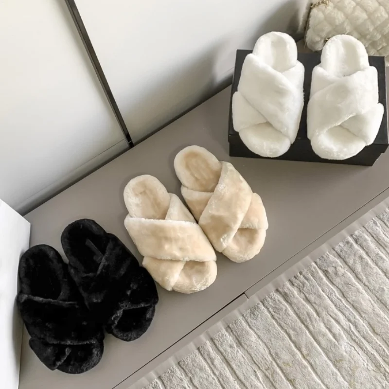 Winter Slippers Women Fluffy Faux Fur House Slippers Women Flat Sandals Cute Slippers Indoor Flip Flops Women Plush Shoes
Winter Slippers Women Fluffy Faux Fur House Slippers Women Flat Sandals Cute Slippers Indoor Flip Flops Women Plush Shoes