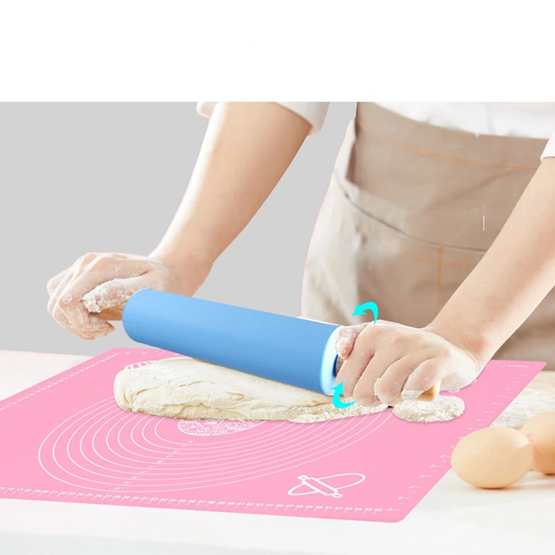 Non-Stick Wooden Handle Pin Pastry Dough Flour Roller Silicone Rolling Pin Kitchen Baking Cooking Tools Christmas Rolling Pin
Non-Stick Wooden Handle Pin Pastry Dough Flour Roller Silicone Rolling Pin Kitchen Baking Cooking Tools Christmas Rolling Pin