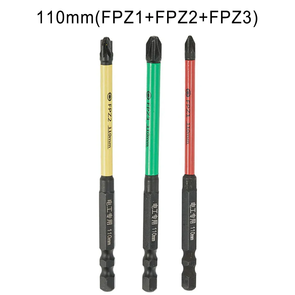 3× 110mm Magnetic Special Slotted Cross Screwdriver Bits Nutdrivers FPZ1 FPZ2 FPZ3 For Socket Switch Electrician Power Tool
3× 110mm Magnetic Special Slotted Cross Screwdriver Bits Nutdrivers FPZ1 FPZ2 FPZ3 For Socket Switch Electrician Power Tool