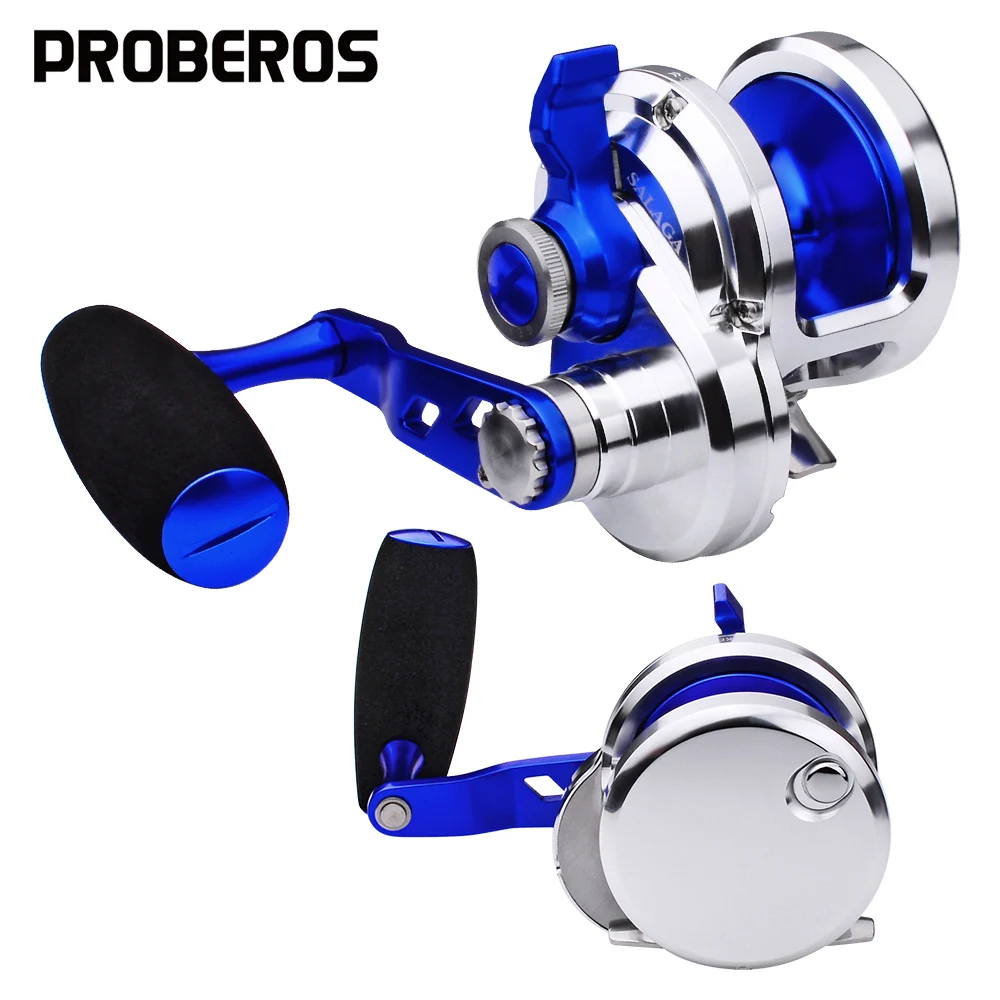 PROBEROS 5.7:1 High Speed Jigging Reels (Left/Right-Hand) Trolling Reels Aluminum Blue Color CNC Machined Sea Fishing Reels
PROBEROS 5.7:1 High Speed Jigging Reels (Left/Right-Hand) Trolling Reels Aluminum Blue Color CNC Machined Sea Fishing Reels