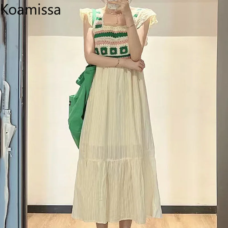 Koamissa Japenese Sweet Women Sleeveless Long Dress Embroidery Flowers Patchwork Student Maxi Dresses Slim Korean A Line Vestido
Koamissa Japenese Sweet Women Sleeveless Long Dress Embroidery Flowers Patchwork Student Maxi Dresses Slim Korean A Line Vestido