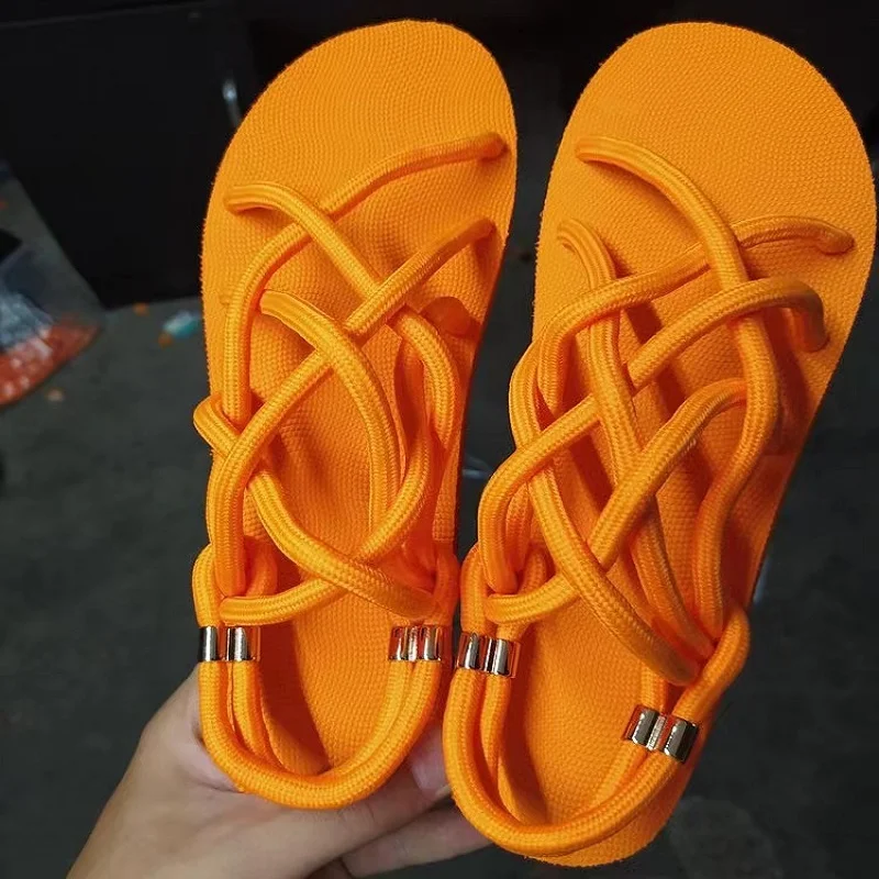 Comfortable Woman Rope Sandals Casual Braided with Traditional Creativity Fashion Flats Sandal Women Summer Beach Shoes
Comfortable Woman Rope Sandals Casual Braided with Traditional Creativity Fashion Flats Sandal Women Summer Beach Shoes