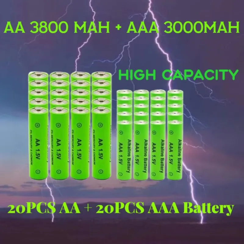 1.5V AA + AAA NI MH Rechargeable AA 3800mah Battery +AAA 3000mahlkaline For Torch Toys Clock MP3 Player Replace Ni-Mh Battery
1.5V AA + AAA NI MH Rechargeable AA 3800mah Battery +AAA 3000mahlkaline For Torch Toys Clock MP3 Player Replace Ni-Mh Battery