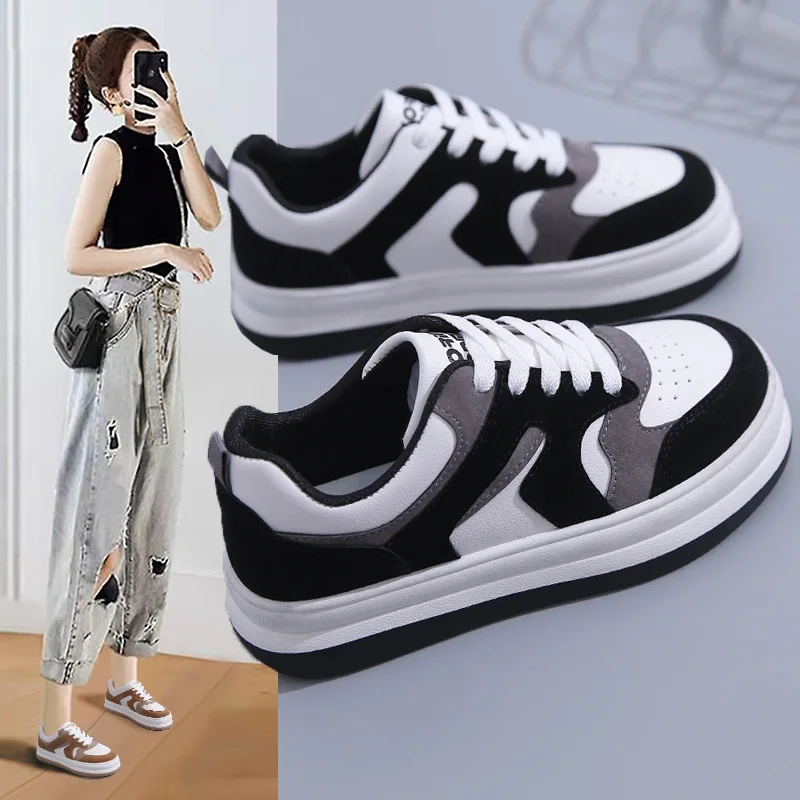 Small white shoes female spring new thick bottom Korean students shoes running leisure board shoes
Small white shoes female spring new thick bottom Korean students shoes running leisure board shoes