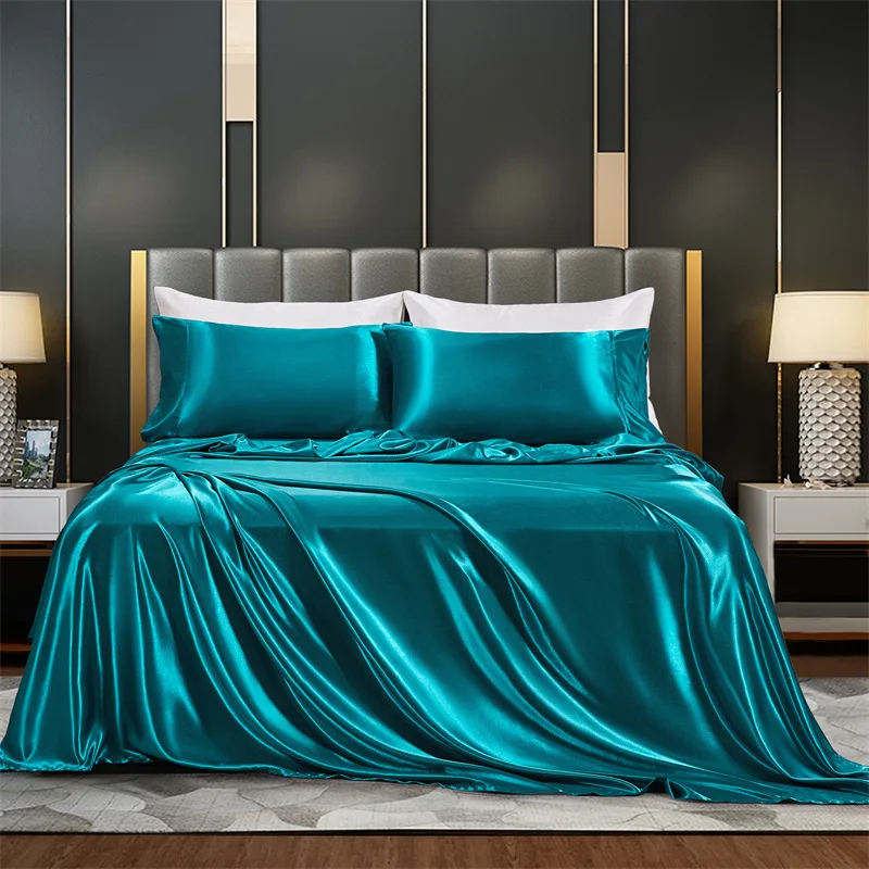 Imitation Silk Sheets and Pillowcases Queen King Bedding Set High-end Blending Duvet Cover Set with Fitted Sheet Luxury
Imitation Silk Sheets and Pillowcases Queen King Bedding Set High-end Blending Duvet Cover Set with Fitted Sheet Luxury