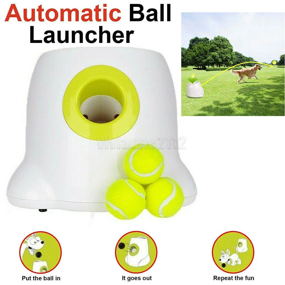 Dog Ball Automatic Tennis Launcher Pet Dogs Chase Toy Mini Tennis Throwing Pinball Machine Fun Interactive with 3 Balls
Dog Ball Automatic Tennis Launcher Pet Dogs Chase Toy Mini Tennis Throwing Pinball Machine Fun Interactive with 3 Balls