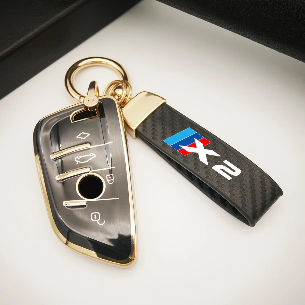New TPU Keyring for BMW Key fob Cover Cover Shell Case Carbon Fiber Leather for BMW X2 Car Key holder gift Car Accessories
New TPU Keyring for BMW Key fob Cover Cover Shell Case Carbon Fiber Leather for BMW X2 Car Key holder gift Car Accessories