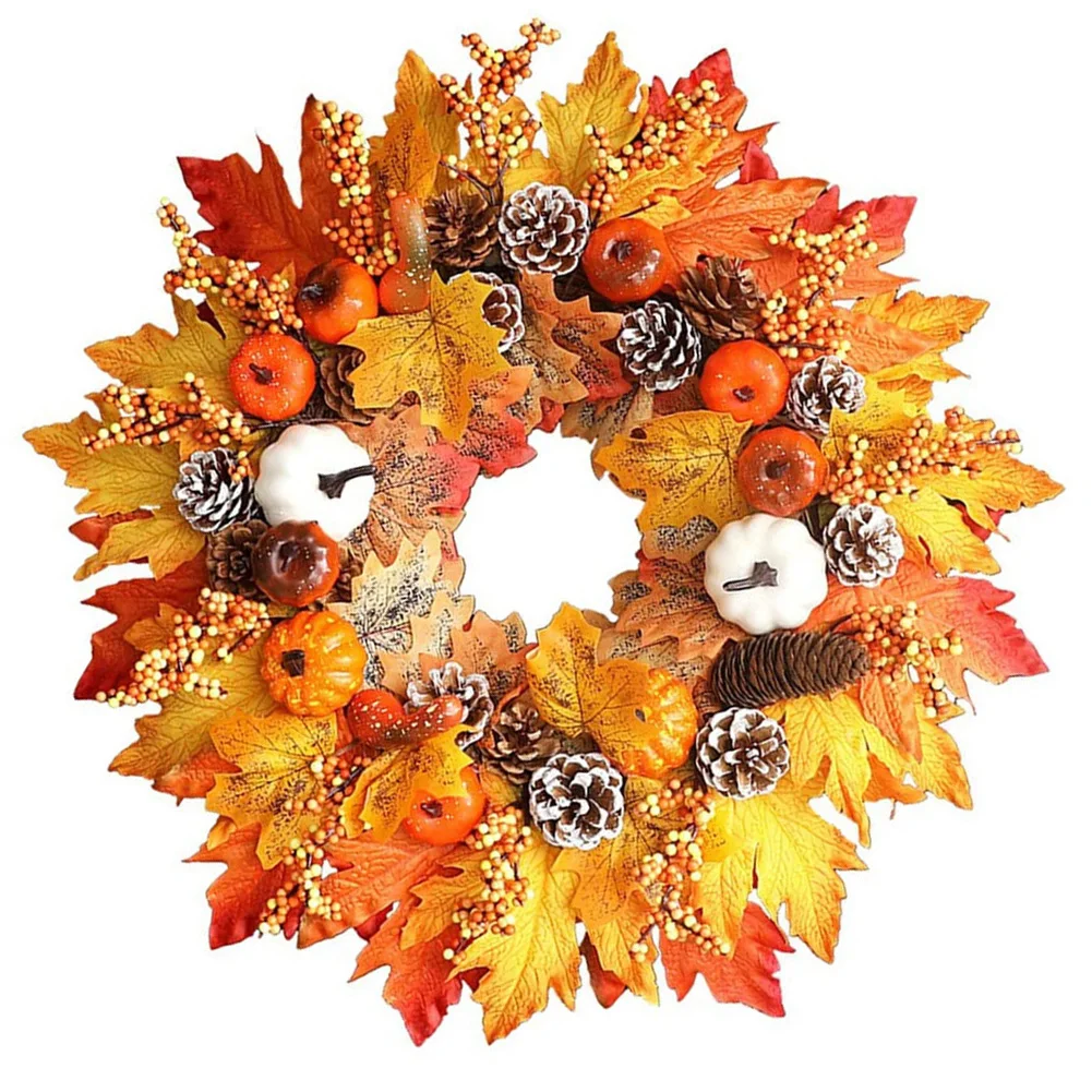 Halloween Maple Leaf Wreath 50 Cm DiameterK Beautiful Decoration Handcrafted Simulated Maple Leaves Simulated Plants
Halloween Maple Leaf Wreath 50 Cm DiameterK Beautiful Decoration Handcrafted Simulated Maple Leaves Simulated Plants