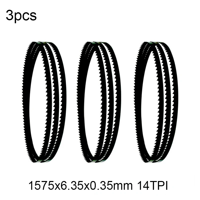 Bandsaw Blades 1575x6.35x0.35mm 14TPI Woodworking Tools Accessories Wood Cutting 3pcs
Bandsaw Blades 1575x6.35x0.35mm 14TPI Woodworking Tools Accessories Wood Cutting 3pcs