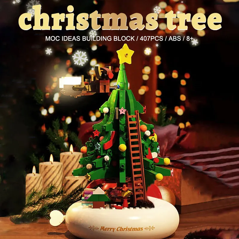 MOC креативный эксперт, Рождественская елка, вращающаяся музыкальная шкатулка, строительные блоки, Рождественская тема, пластиковые модульн... 
MOC креативный эксперт, Рождественская елка, вращающаяся музыкальная шкатулка, строительные блоки, Рождественская тема, пластиковые модульн...