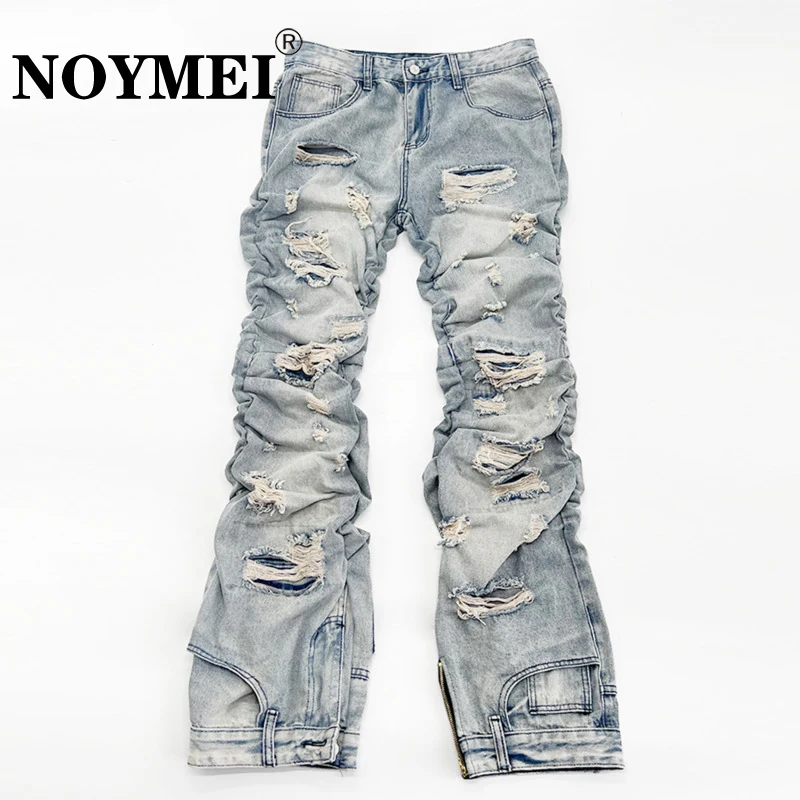 NOYMEI Men's Worn Out Niche Design Autumn Pleated Jeans New Long Slim Fitting Vintage Denim Pants Fashion Trousers WA2105
NOYMEI Men's Worn Out Niche Design Autumn Pleated Jeans New Long Slim Fitting Vintage Denim Pants Fashion Trousers WA2105