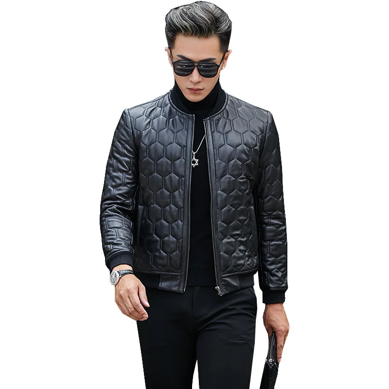 Jacket Mens Leather Real Sheepskin Coat Short Genuine Leather Jacket Men Autumn Bomber Jacket Parka Deri Mont SY9885G KJ3924
Jacket Mens Leather Real Sheepskin Coat Short Genuine Leather Jacket Men Autumn Bomber Jacket Parka Deri Mont SY9885G KJ3924
