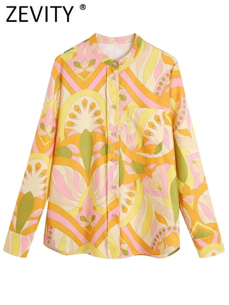 Zevity Women Vintage Stand Collar Patchwork Totem Floral Print Shirt Office Lady Business Kimono Blouse Chic Blusas Tops LS618
Zevity Women Vintage Stand Collar Patchwork Totem Floral Print Shirt Office Lady Business Kimono Blouse Chic Blusas Tops LS618