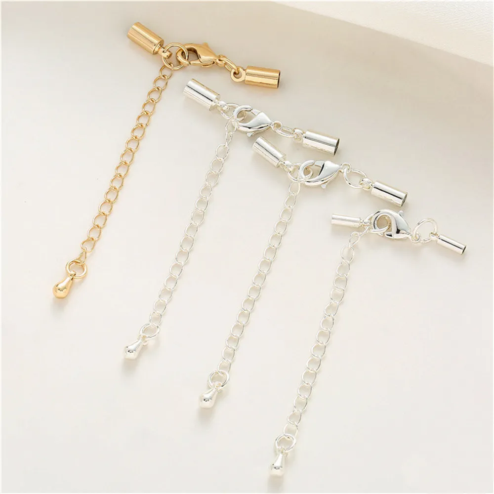 14K package gold silver lobster buckle tail chain with double pendant bell lock buckle finishing buckle diy finishing accessorie
14K package gold silver lobster buckle tail chain with double pendant bell lock buckle finishing buckle diy finishing accessorie