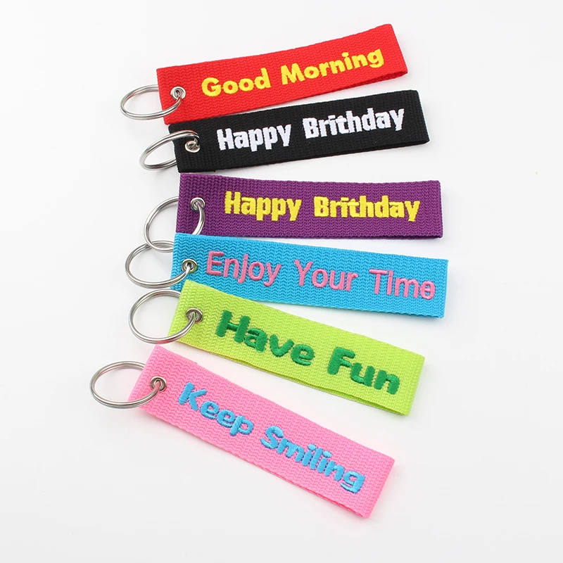 Keychain Embroidery Words Keychains For Backpacks Cars Motorcycles Decoration Key Chain Lanyard Wrist Strap Gift For Friends
Keychain Embroidery Words Keychains For Backpacks Cars Motorcycles Decoration Key Chain Lanyard Wrist Strap Gift For Friends
