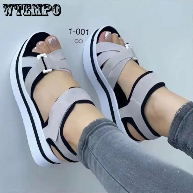 Обувь WTEMPO, женские босоножки, летние сандалии на платформе, женские мягкие туфли на танкетке для женщин, летняя обувь
Обувь WTEMPO, женские босоножки, летние сандалии на платформе, женские мягкие туфли на танкетке для женщин, летняя обувь