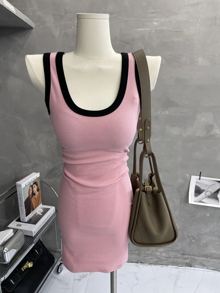 Patchwork Knitted Women Dress Summer New Design 2022 U-Neck Sleeveless Slim Solid Female Pulls Top Quality
Patchwork Knitted Women Dress Summer New Design 2022 U-Neck Sleeveless Slim Solid Female Pulls Top Quality