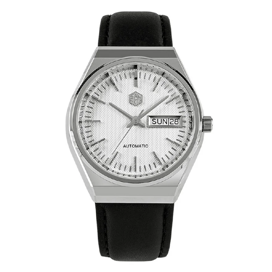 San Martin Men Automatic Watch 37mm Luxury Mechanical Wristwatch Sapphire Waterproof ST2100 Dual Calendar Quick Release Strap
San Martin Men Automatic Watch 37mm Luxury Mechanical Wristwatch Sapphire Waterproof ST2100 Dual Calendar Quick Release Strap