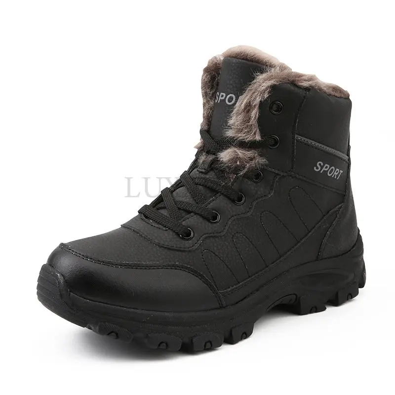 Men Winter Shoes lace up Men Boots With Fur Black Winter Sneakers Male Casual Shoes Footwear Men Booties Snow boots Botas Hombre
Men Winter Shoes lace up Men Boots With Fur Black Winter Sneakers Male Casual Shoes Footwear Men Booties Snow boots Botas Hombre