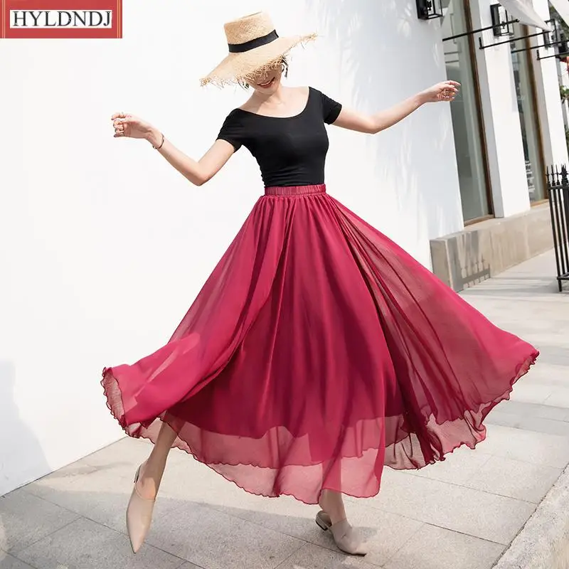 Women Skirts Long Boho Beach Maxi Skirt Korean Elegant Dance Skirt Black Red Yellow Blue Green Purple Pink Skirt Summer
Women Skirts Long Boho Beach Maxi Skirt Korean Elegant Dance Skirt Black Red Yellow Blue Green Purple Pink Skirt Summer