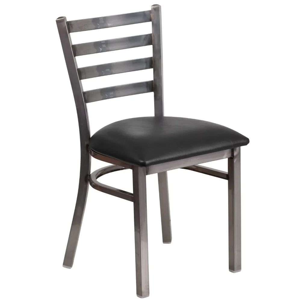 LISM Series Clear Coated Ladder Back Metal Restaurant Chair - Burgundy Vinyl Seat
LISM Series Clear Coated Ladder Back Metal Restaurant Chair - Burgundy Vinyl Seat