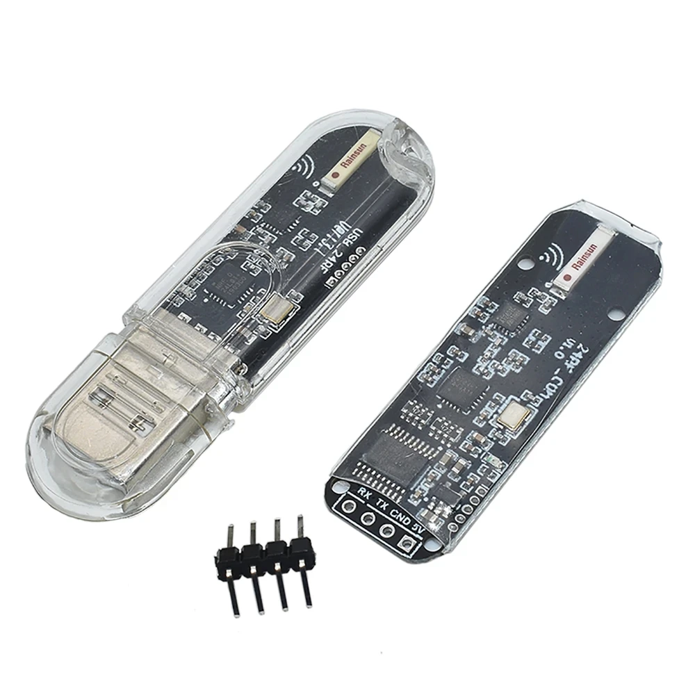 NRF24L01 wireless serial port TTL serial port/USB to nRF24L01 module data transmission remote control development version
NRF24L01 wireless serial port TTL serial port/USB to nRF24L01 module data transmission remote control development version